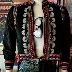 LORD & TAYLOR MOTO EMBELLISHED JACKET